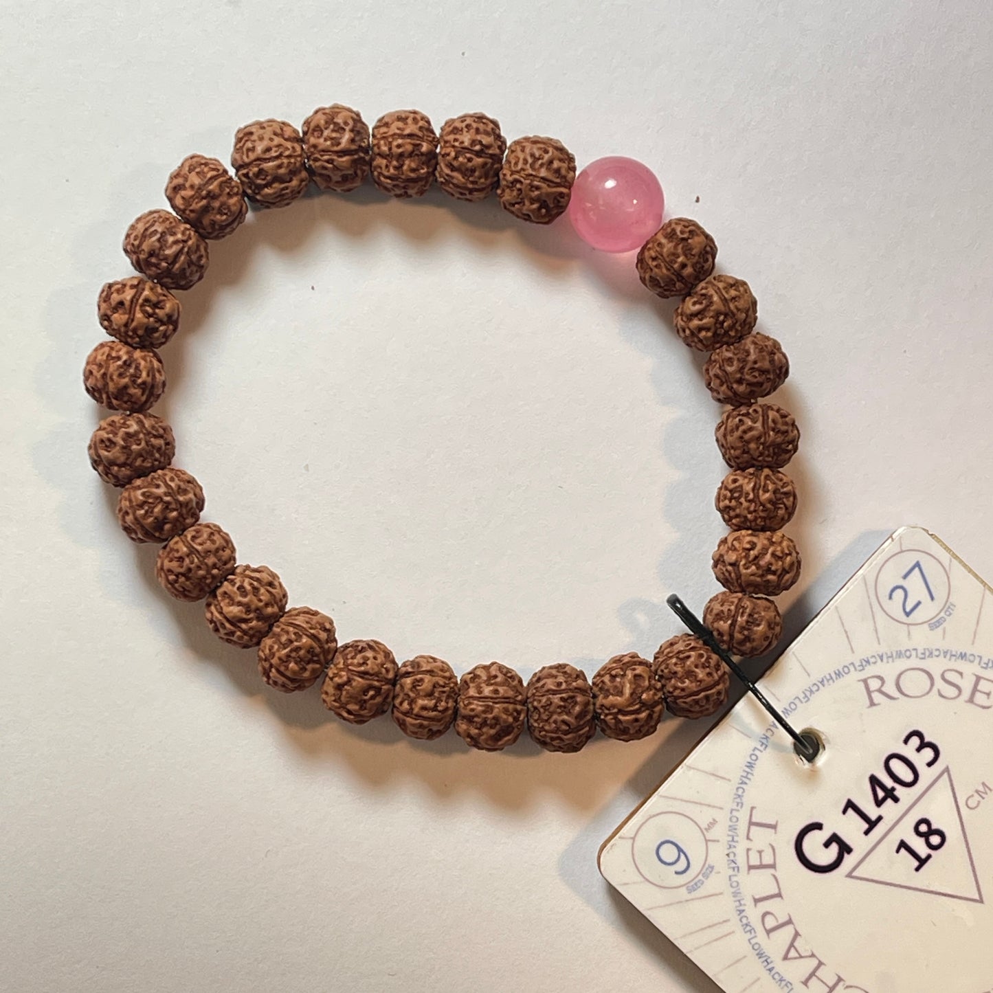 G1403 - Rose Quartz Chaplet 18 cm L