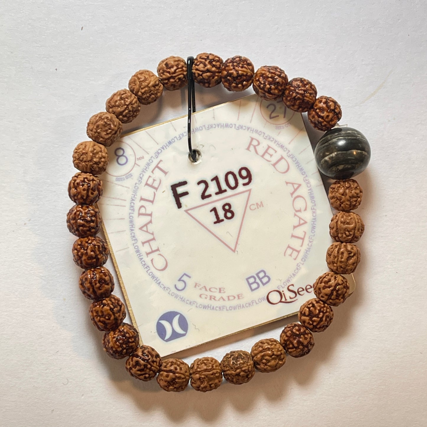 Agate Chaplet (27 Rudraksha • 18 cm Fit) | Class BB | No. F2109