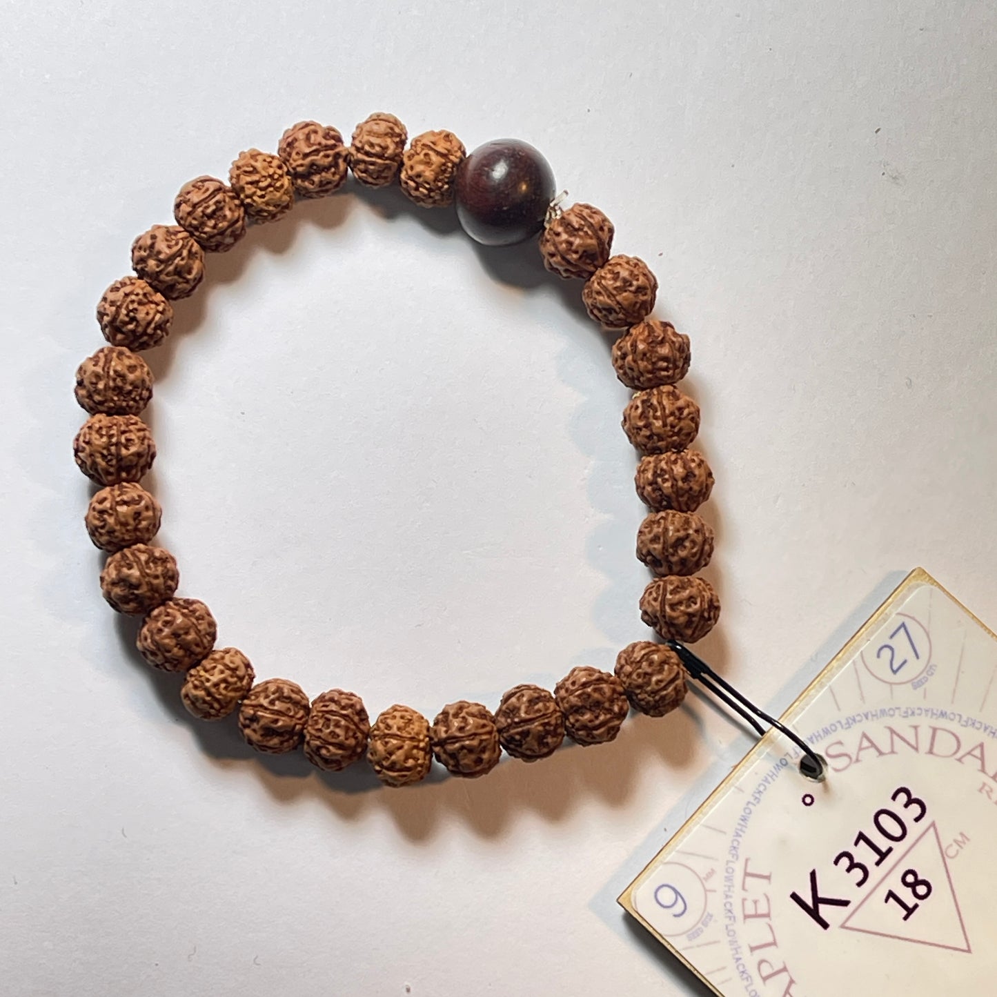 K3103 - Red Sandalwood Chaplet 18 cm L