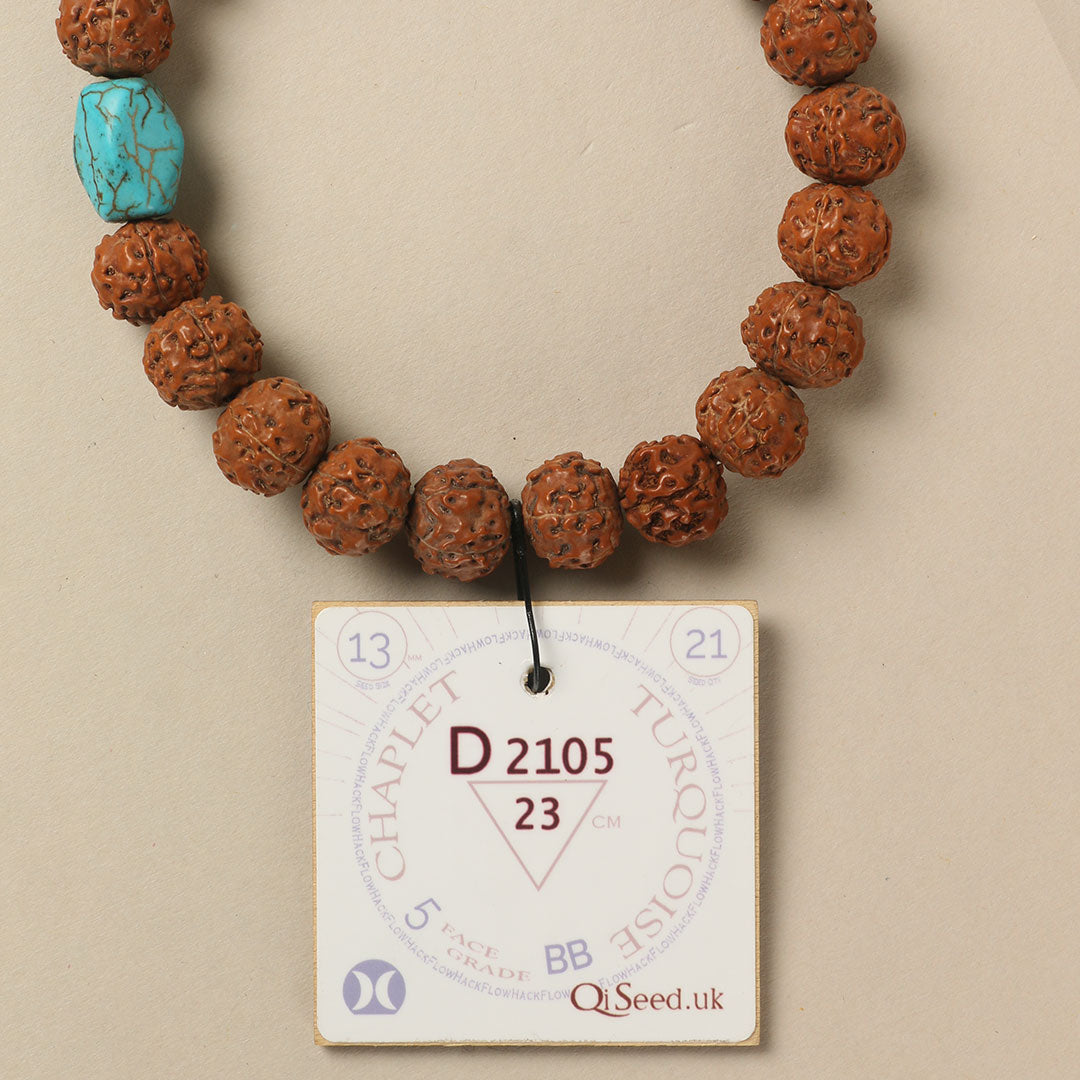 D2105 - Turquoise Chaplet 23 cm XXL+