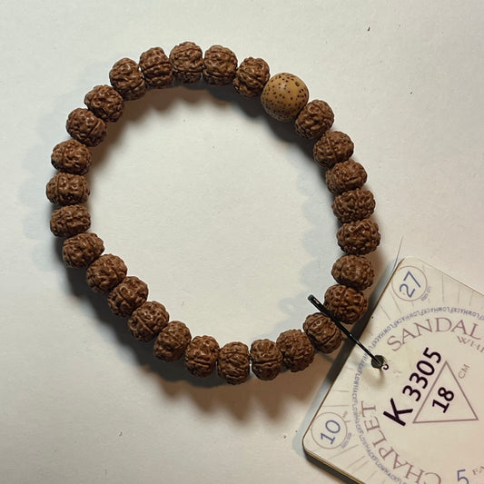 K3305 - White Sandalwood Chaplet 18 cm L