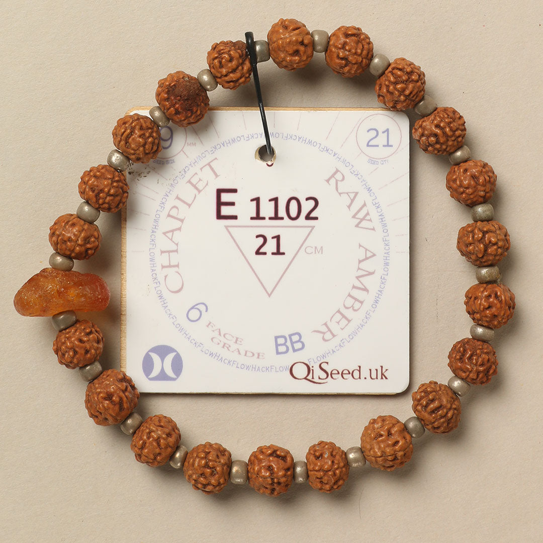 E1102 - Amber Chaplet 21 cm XL+