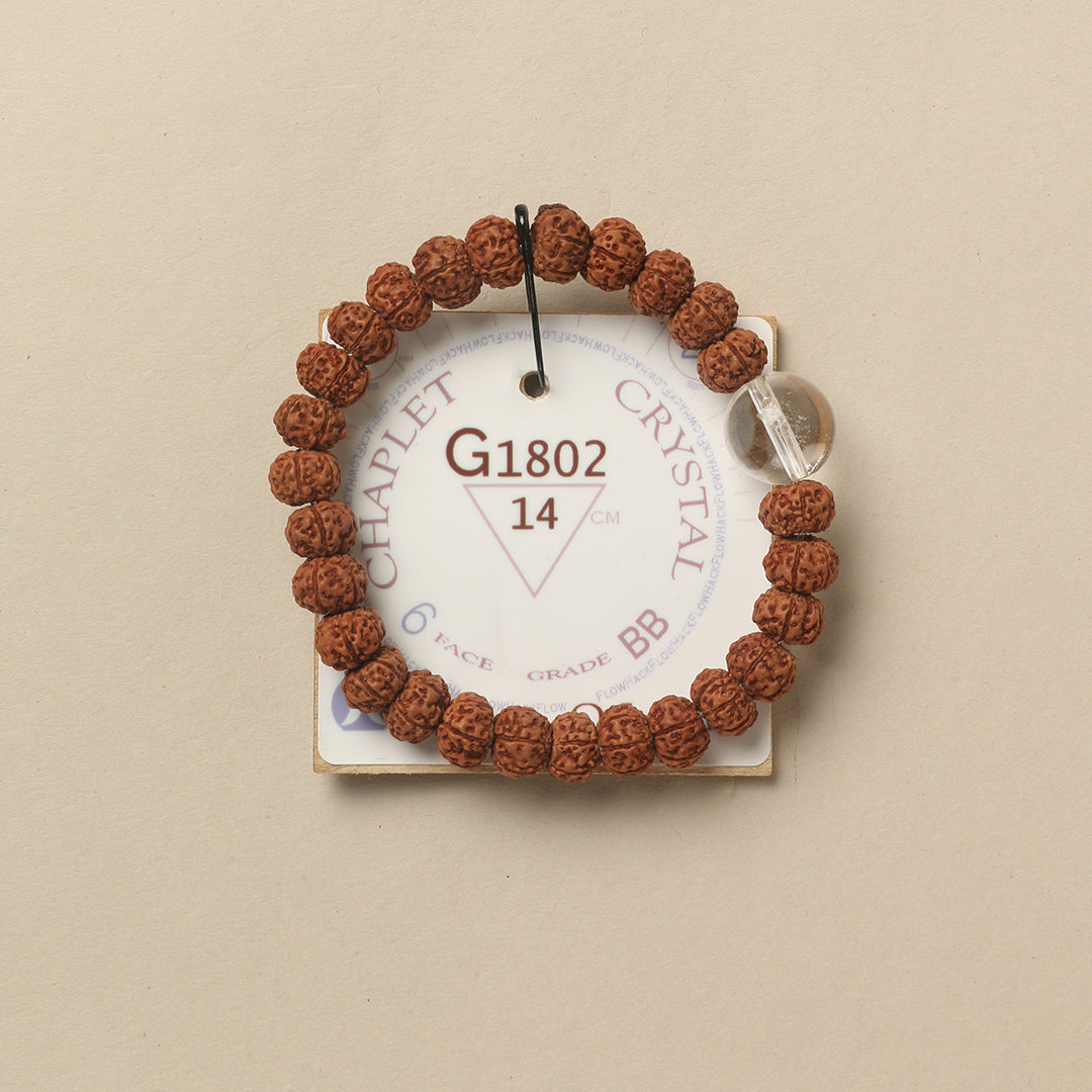 Crystal Chaplet (27 Rudraksha • 14 cm Fit) | Class BB | No. G1802
