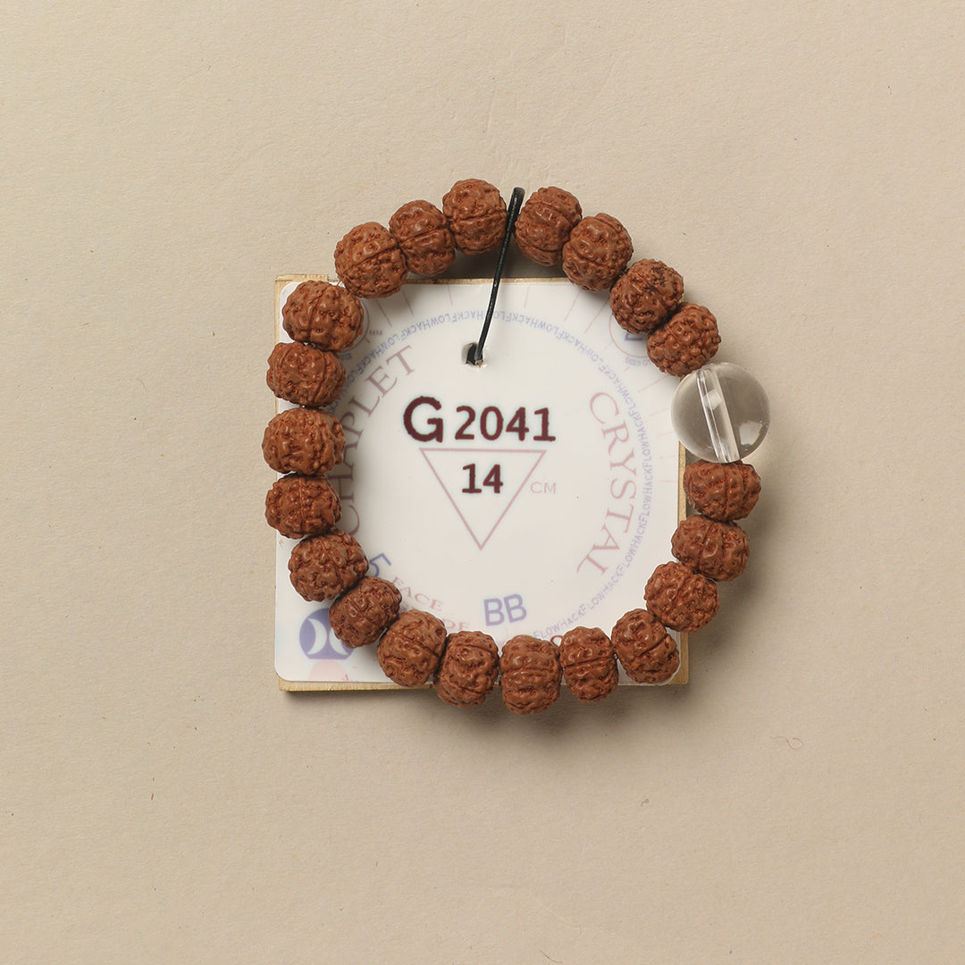 Crystal Chaplet (21 Rudraksha • 15 cm Fit) | Class BB | No. G2041