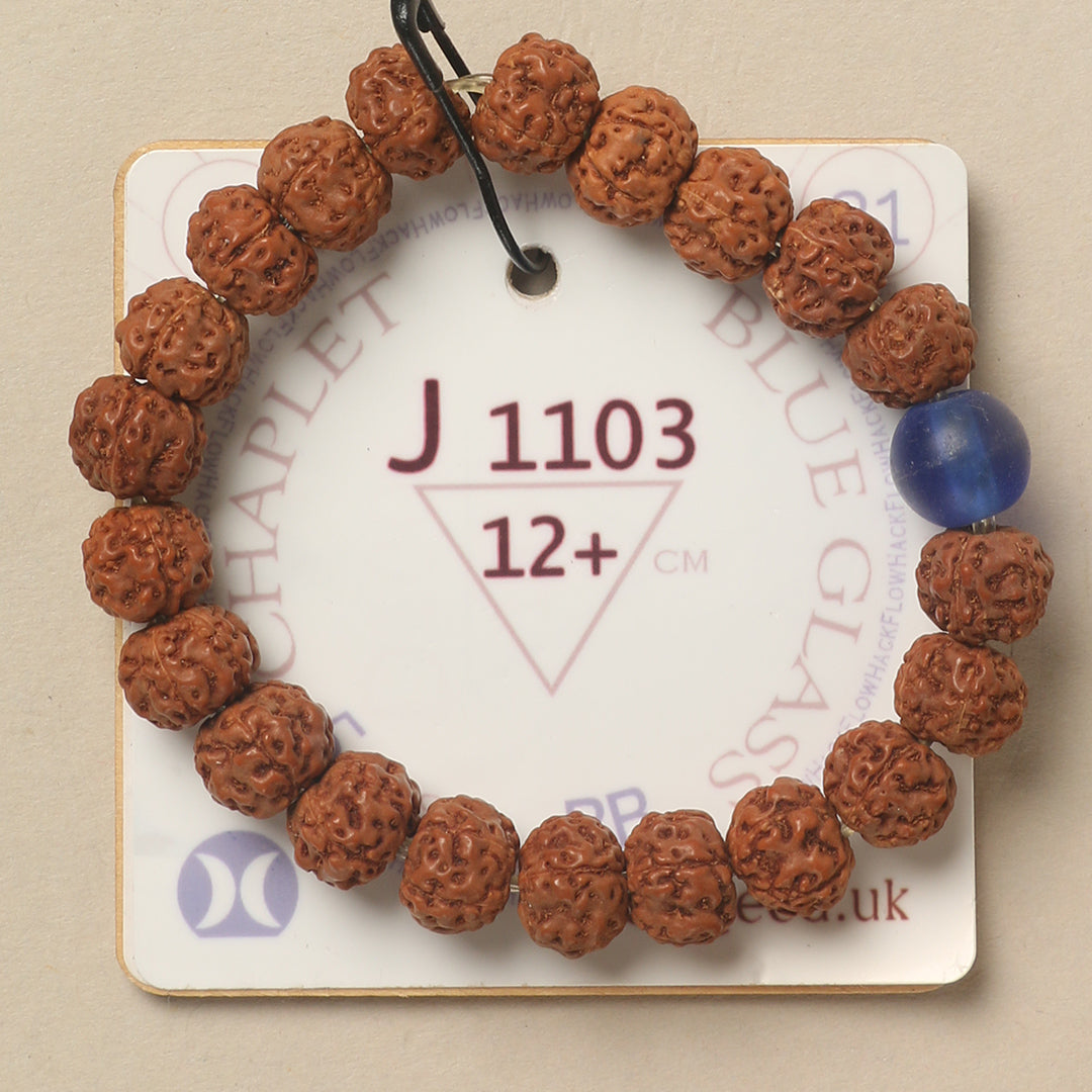 J1103 - Blue Glass Chaplet 12+ cm XS