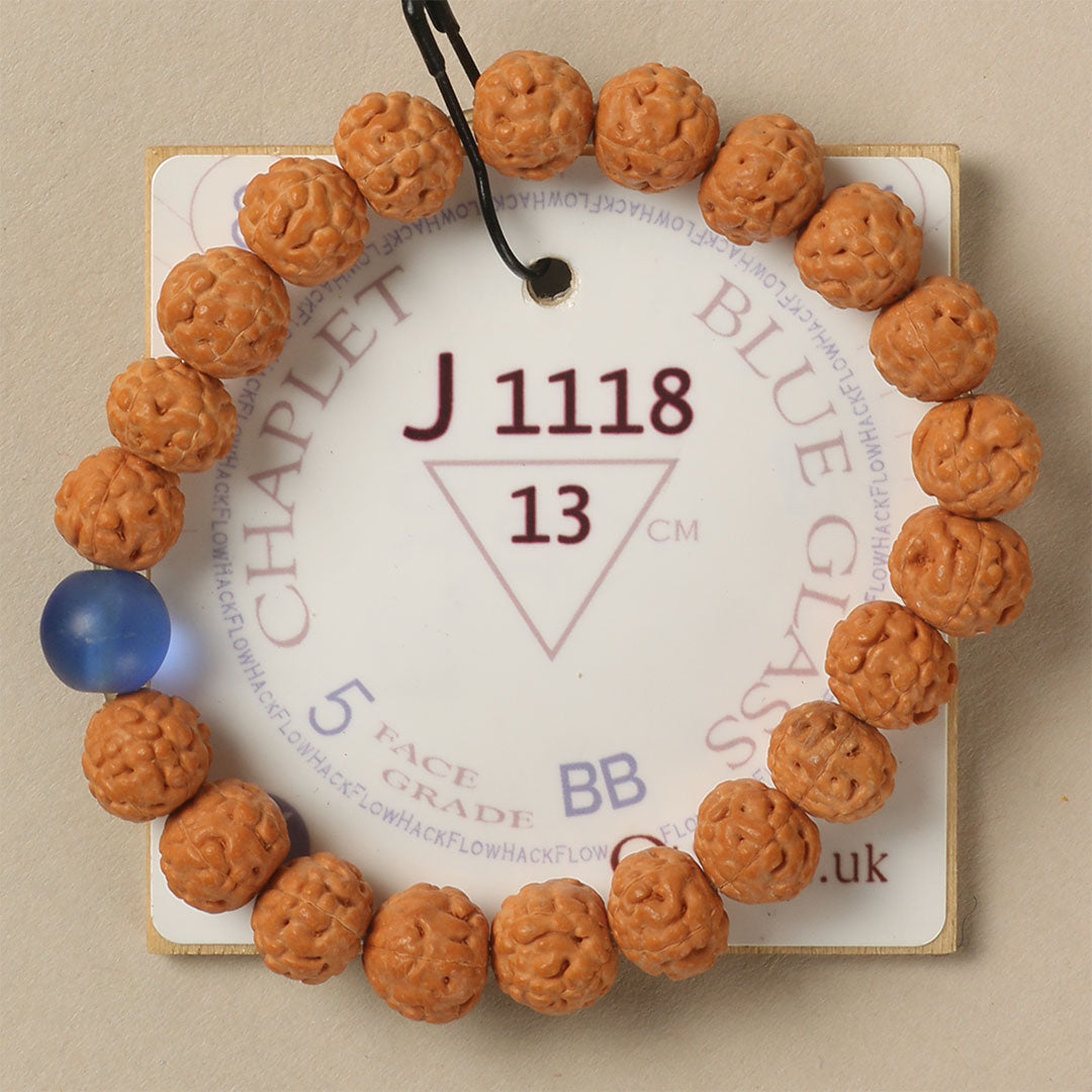 J1118 - Blue Glass Chaplet 13 cm XS+