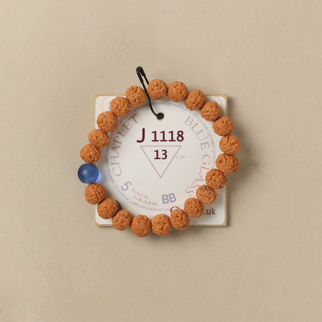 J1118 - Blue Glass Chaplet 13 cm XS+