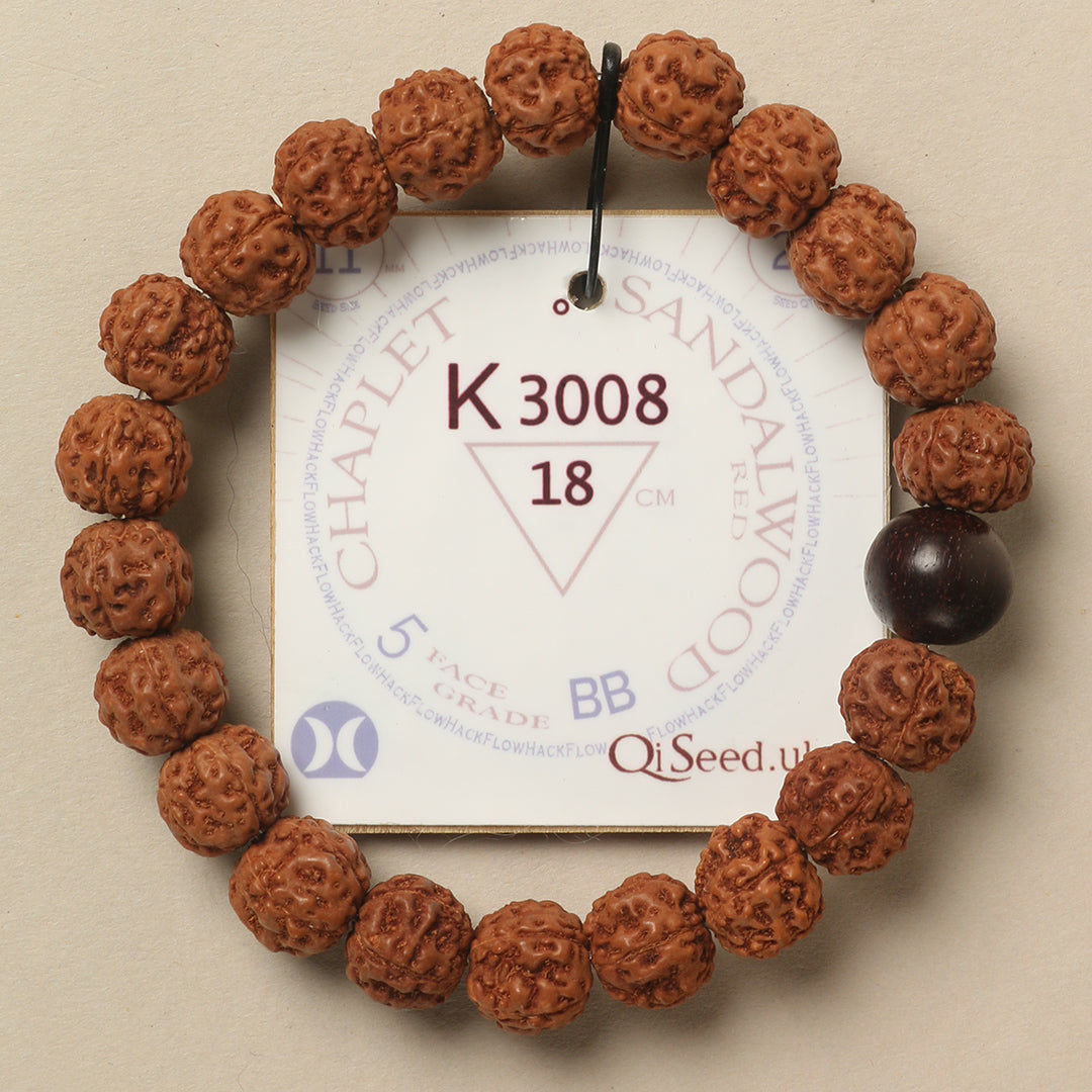 K3008 - Red Sandalwood Chaplet 18 cm L