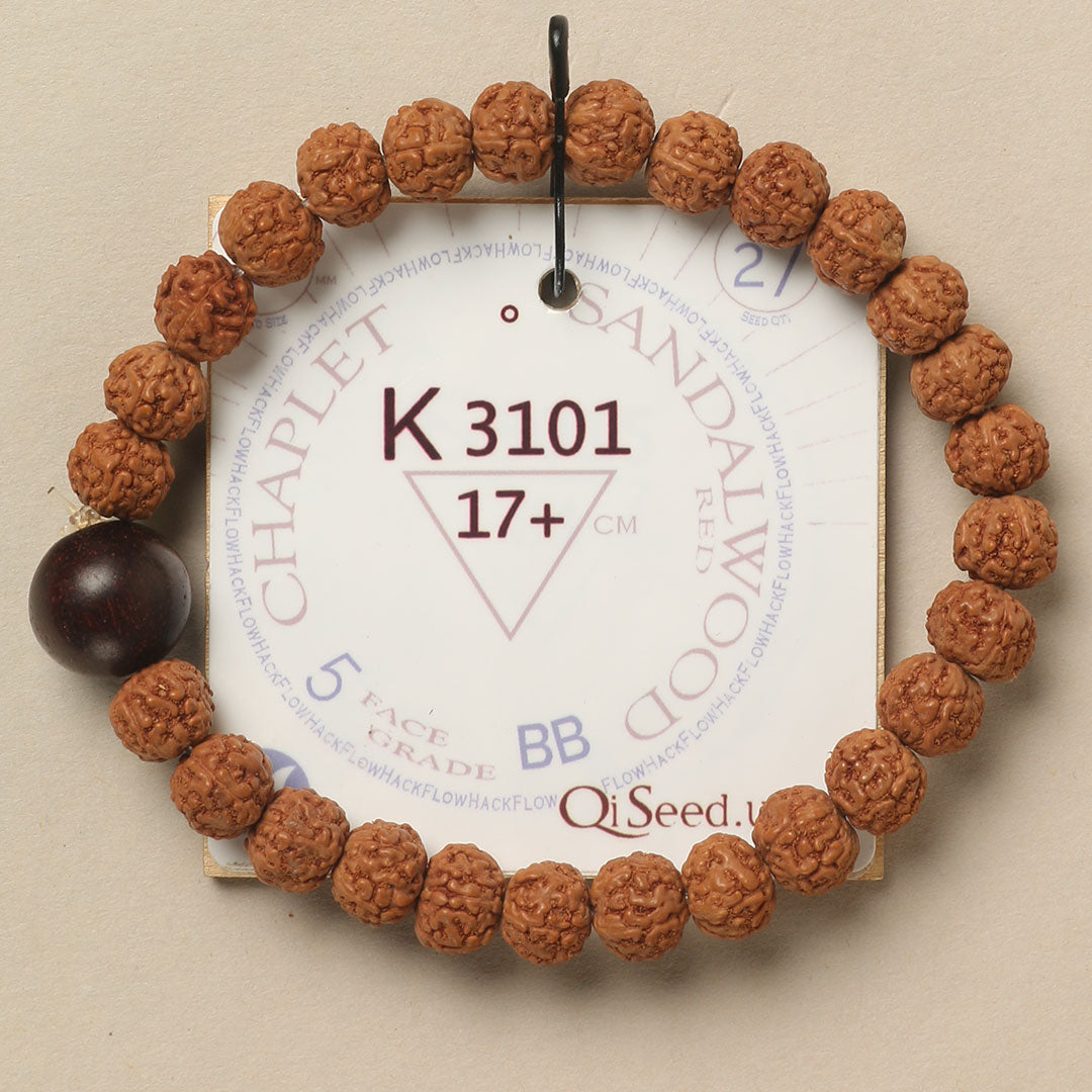 K3101 - Red Sandalwood Chaplet 17 cm M+