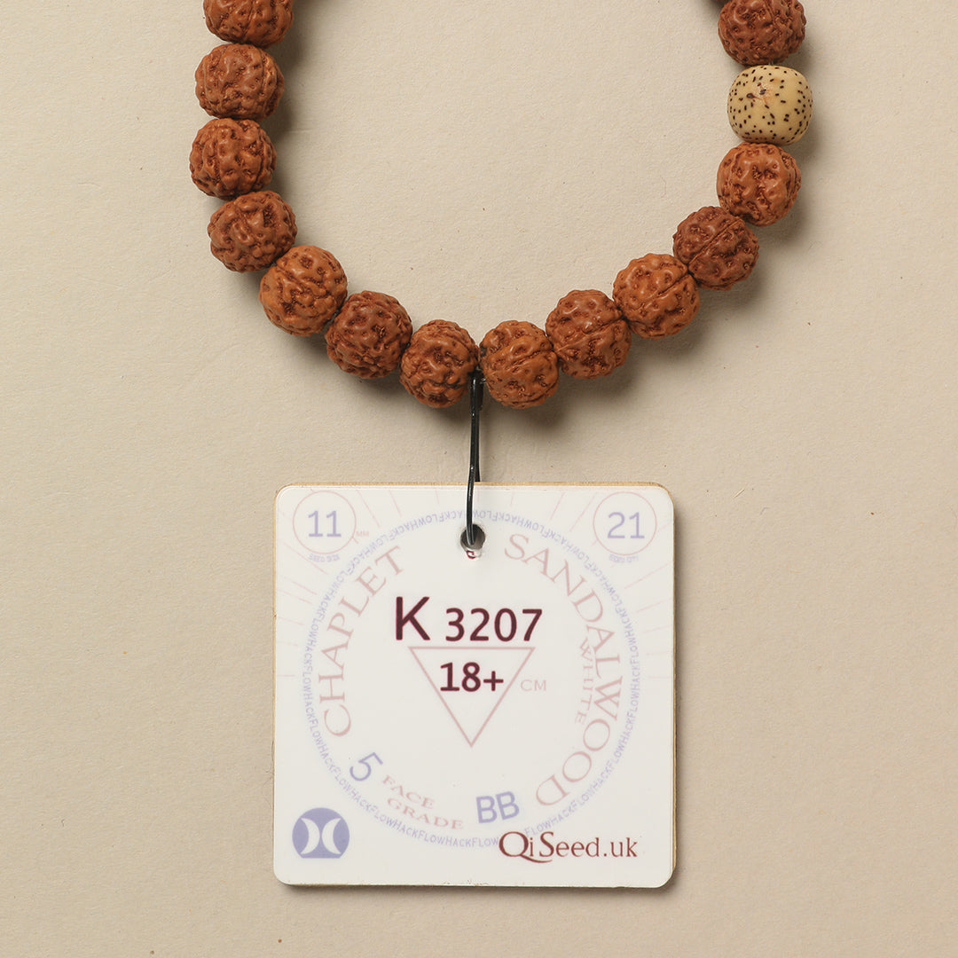 K3207 - White Sandalwood Chaplet 18+ cm L