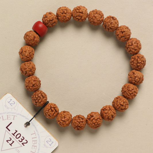 L1032 - Tibetian Red Chaplet 20 cm XL+