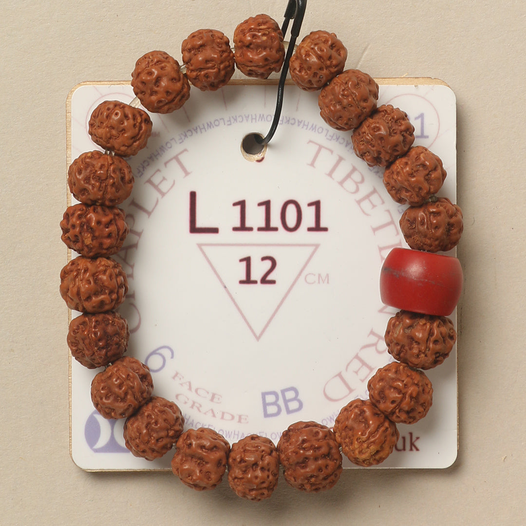 L1101 - Tibetian Red Chaplet 12 cm XS