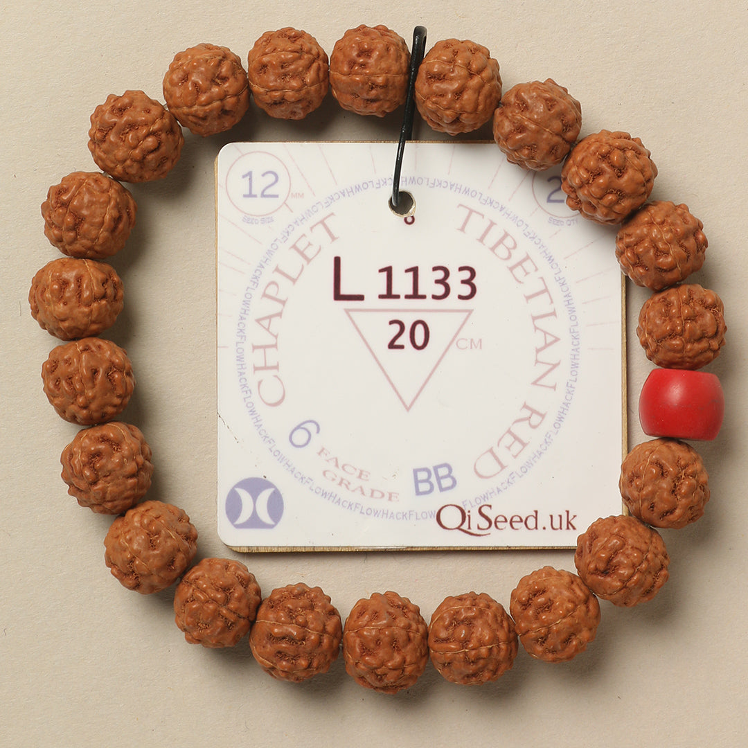 L1133 - Tibetian Red Chaplet 20 cm XL