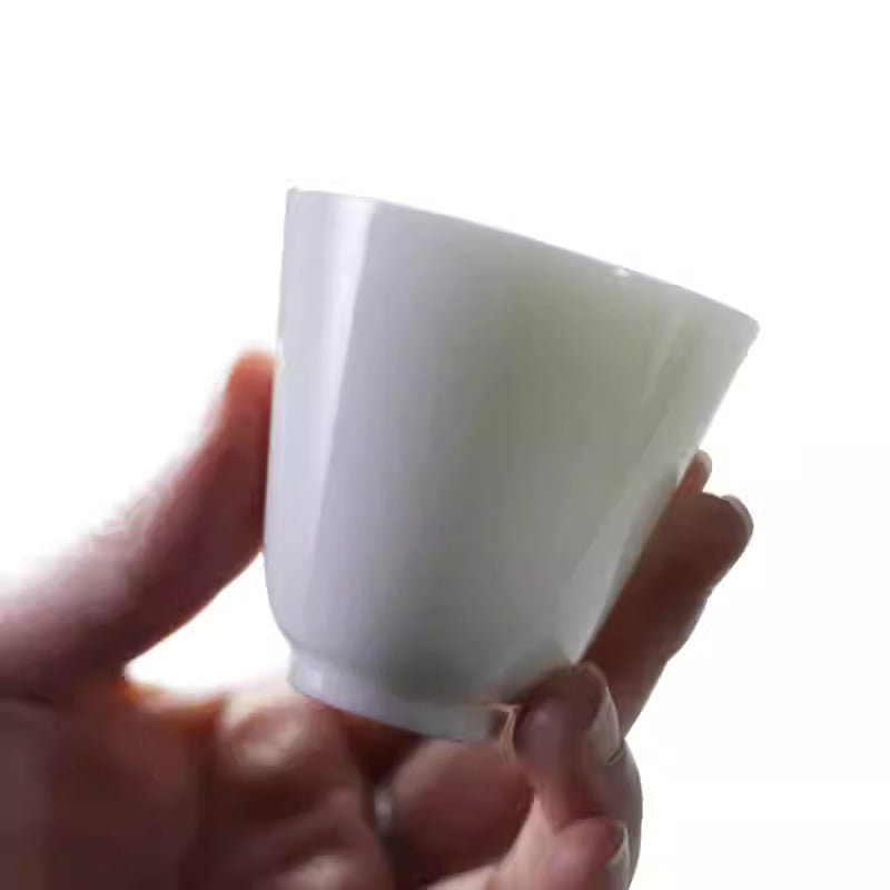 Tulipa - Green Bamboo and Red Maple White Porcelain 60ml Cup
