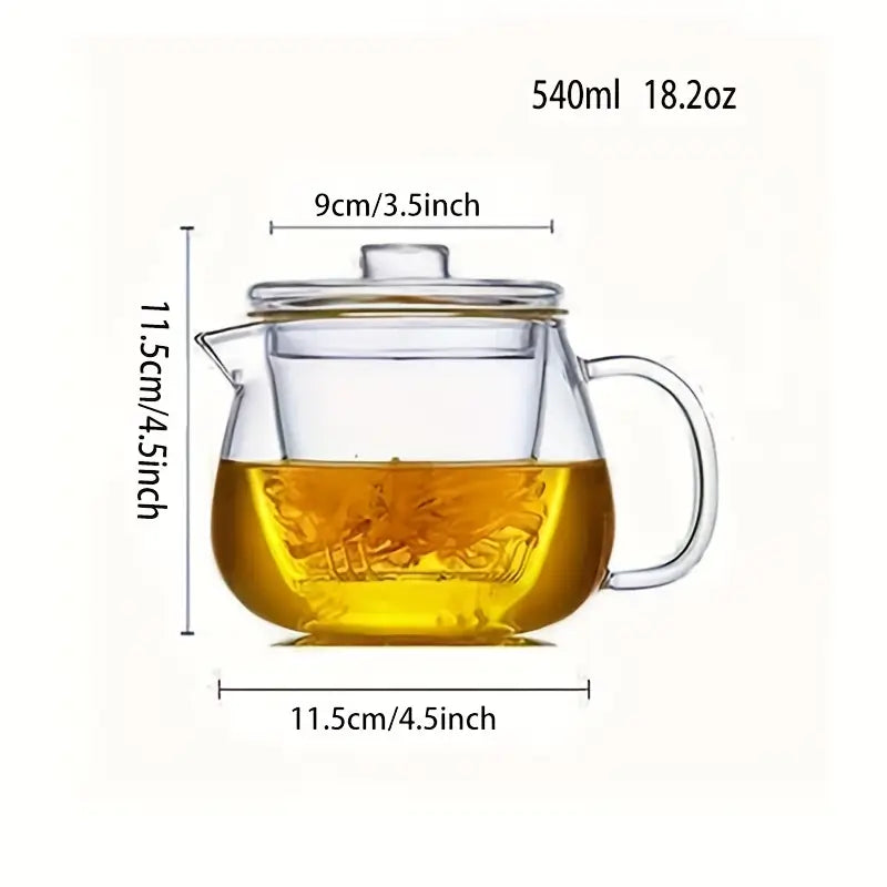Duck Bill - Glass Teapot Kettle Transparent 540 ML