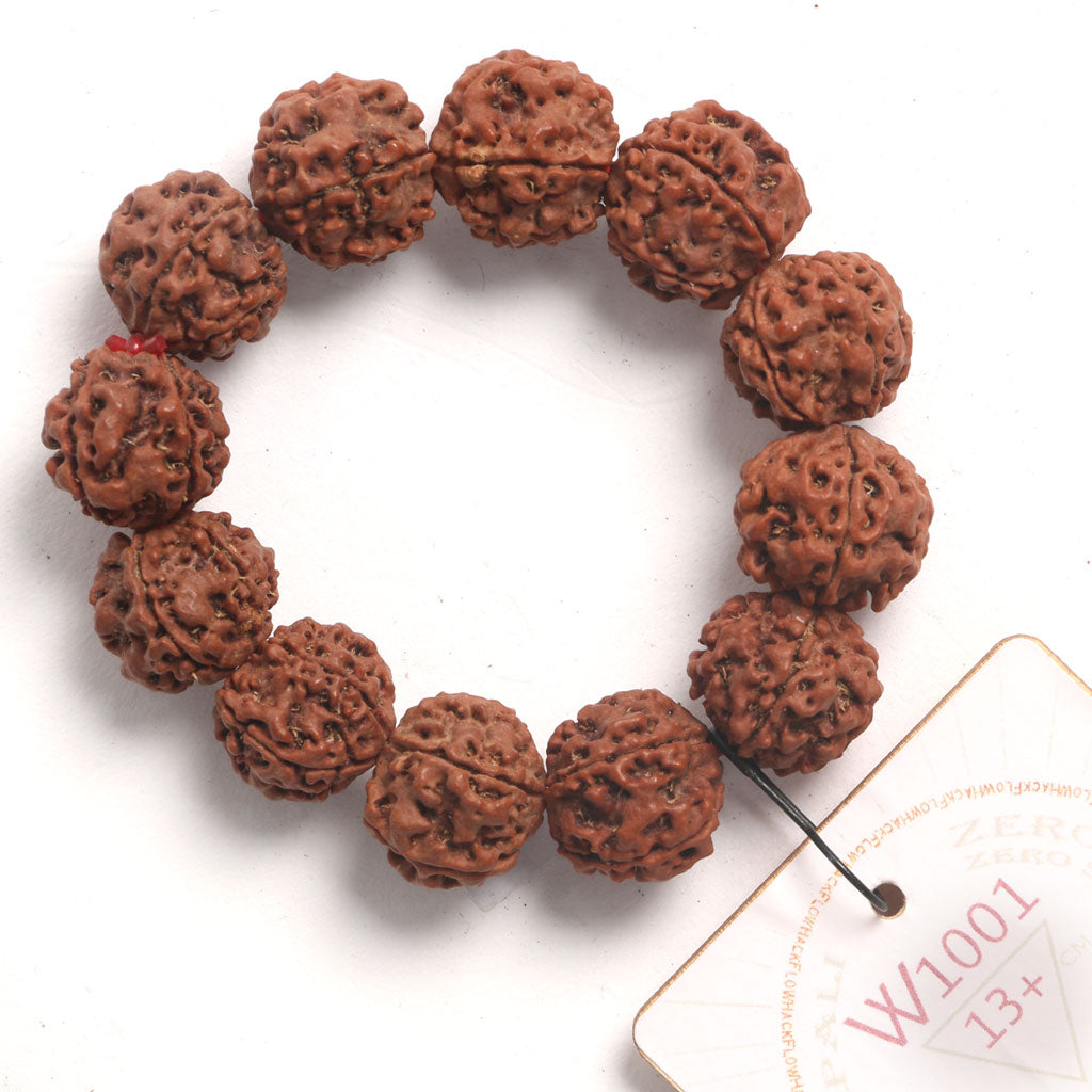 ZeroG Oath Ring (12 Rudraksha • 13+ cm Fit) | Class BB | No. P1001