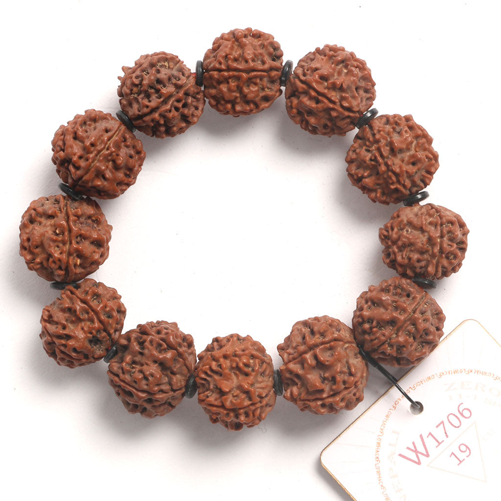 ZeroG Oath Ring (12 Rudraksha • 19 cm Fit) | Class B | No. P1106