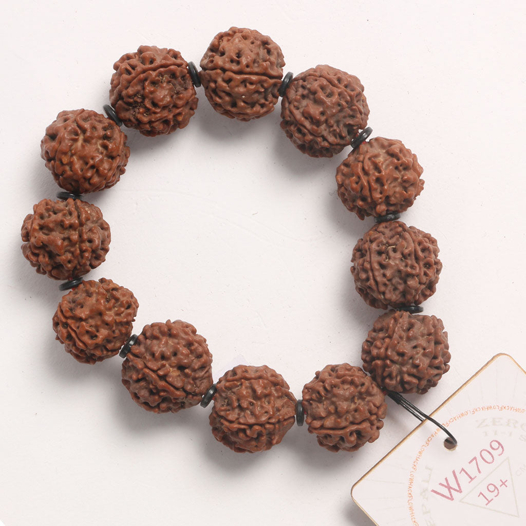 ZeroG Oath Ring (12 Rudraksha • 19+ cm Fit) | Class B | No. P1109