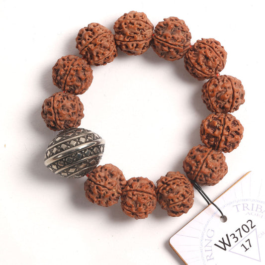 P3002 - Silver Metal Oath Ring 17 cm M+