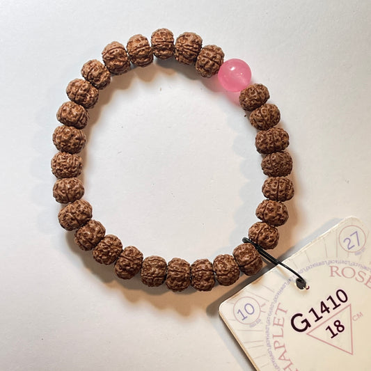 G1410 - Rose Quartz Chaplet   18 cm  L