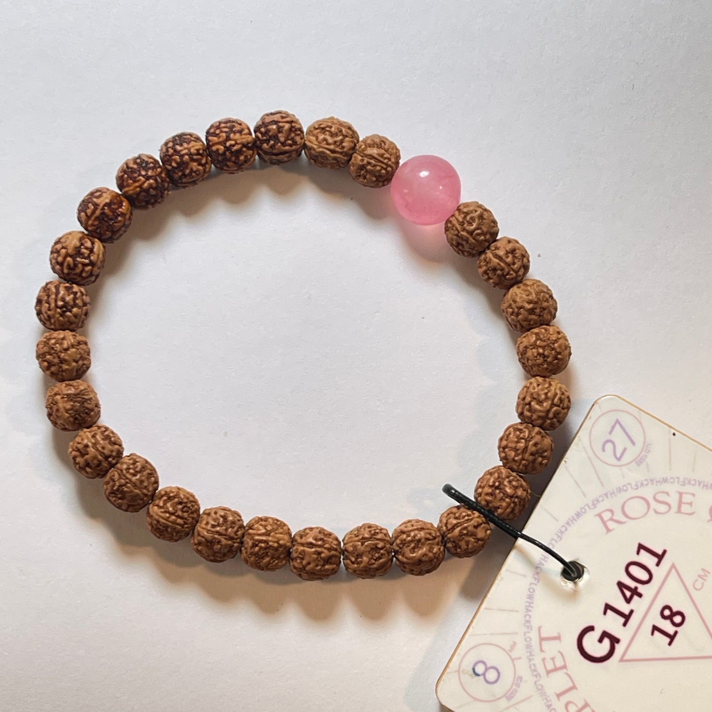 G1401 - Rose Quartz Chaplet   18 cm  L