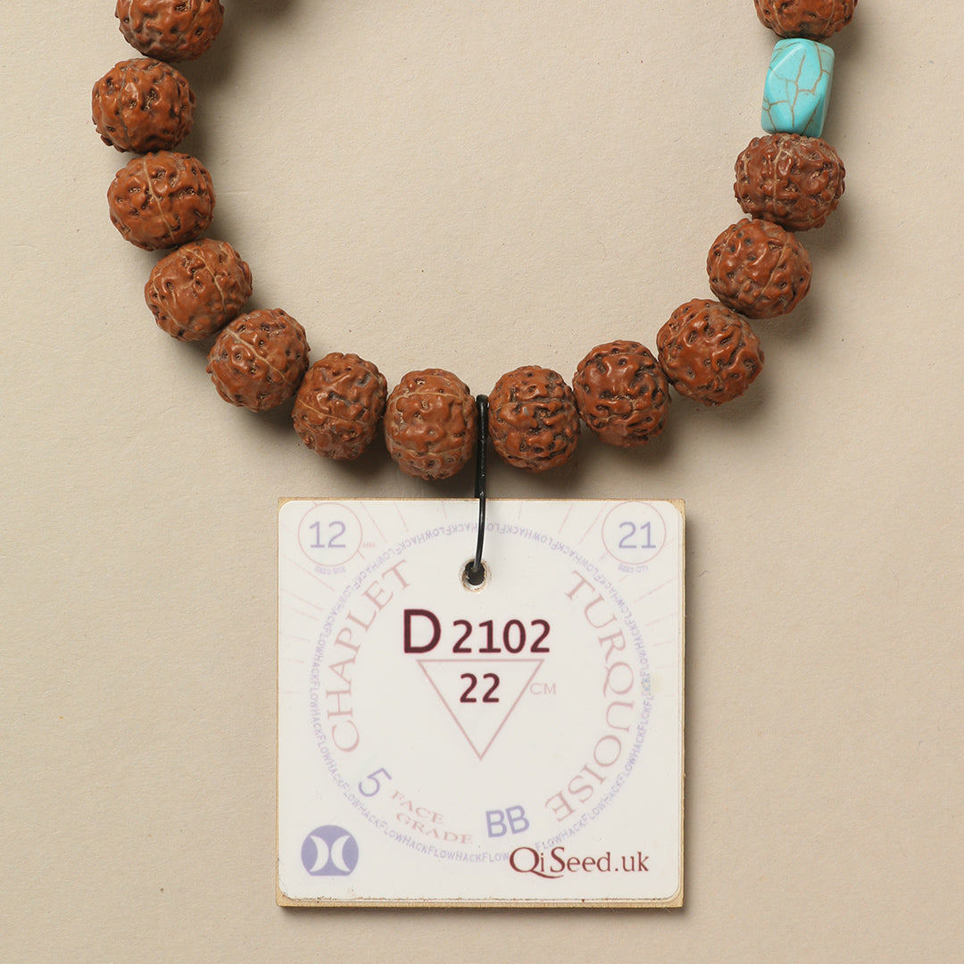 D2102 - Turquoise Chaplet   22 cm  XXL