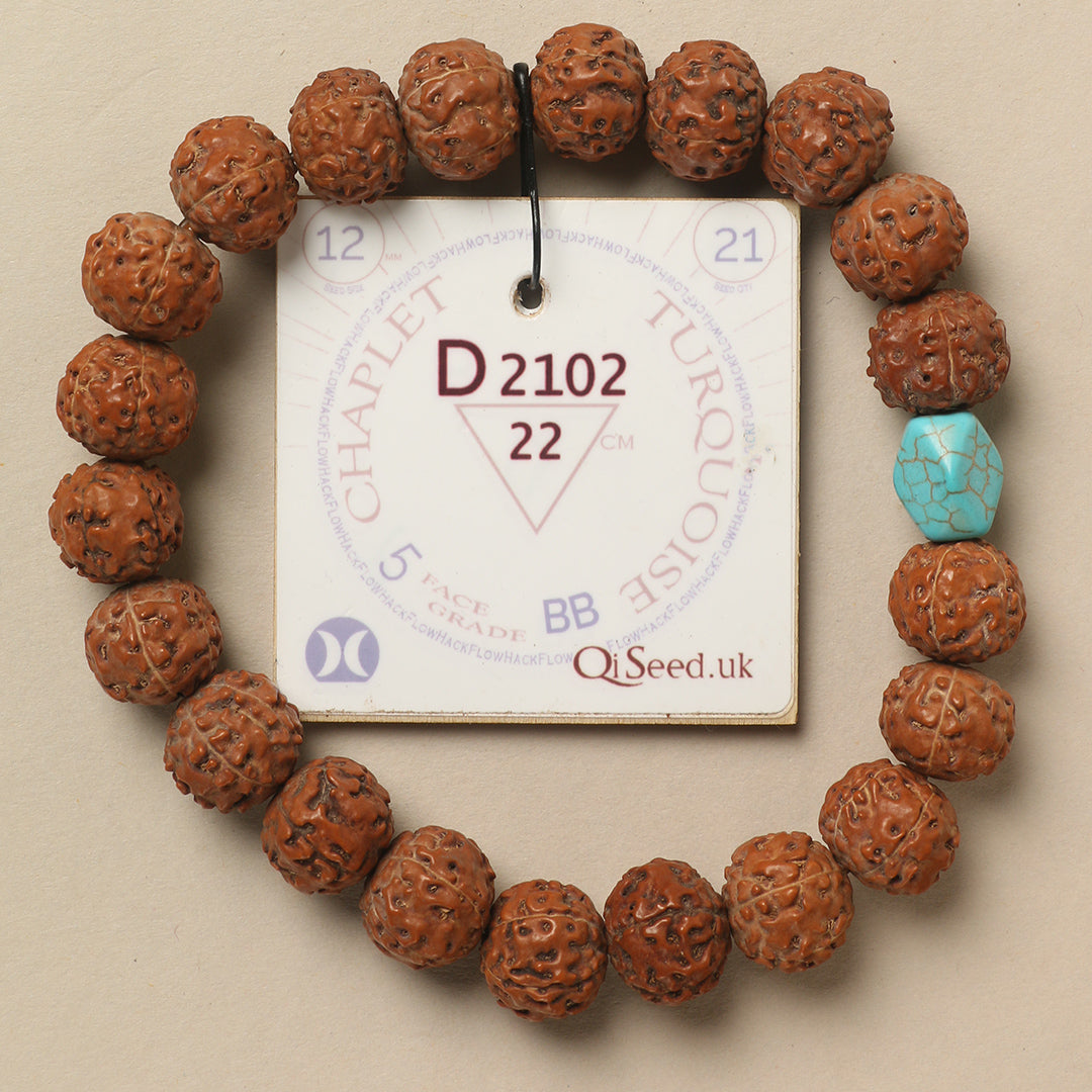 D2102 - Turquoise Chaplet   22 cm  XXL