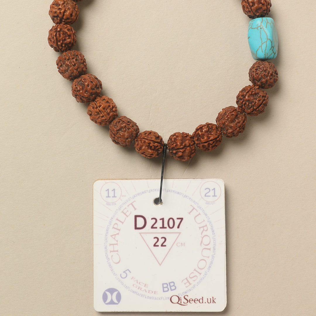 D2107 - Turquoise Chaplet   22 cm  XXL