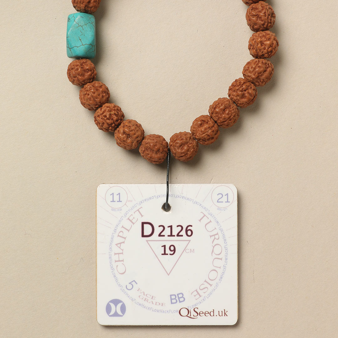 D2126 - Turquoise Chaplet   19 cm  L+