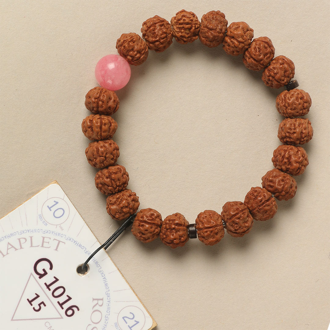 G1016 - Rose Quartz Chaplet   15 cm  S+