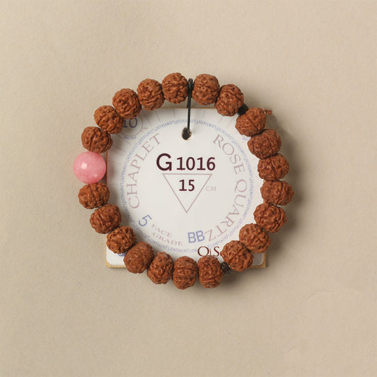 G1016 - Rose Quartz Chaplet   15 cm  S+