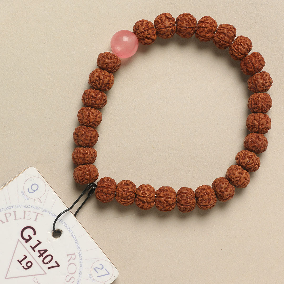 G1407 - Rose Quartz Chaplet   19 cm  L+