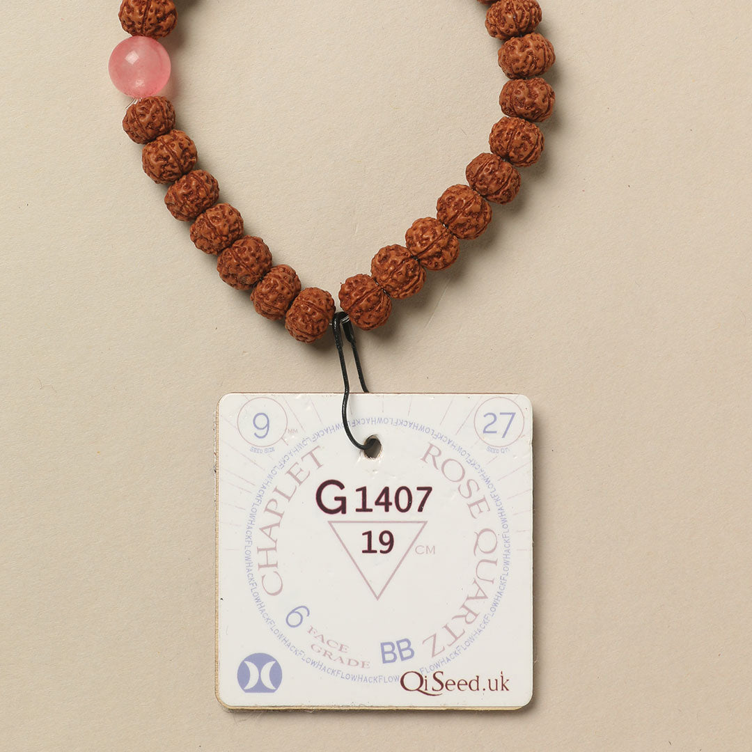 G1407 - Rose Quartz Chaplet   19 cm  L+