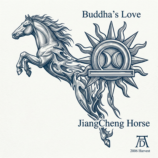 Horse | Buddha's Love |   JiangCheng 2006 Harvest Sheng Puerh   ( Signature-Tier 3 )