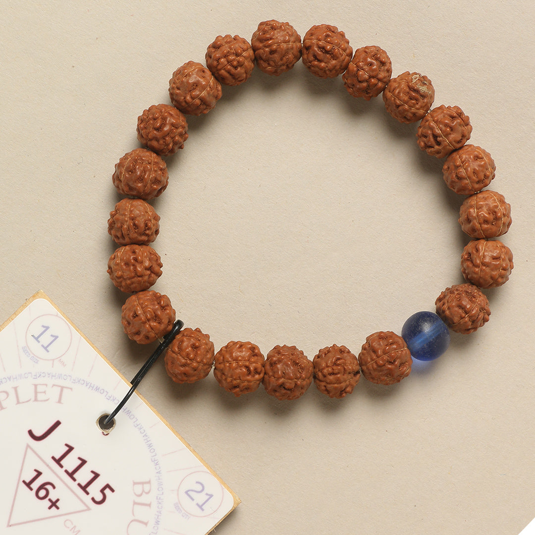 J1115 - Blue Glass Chaplet   16+ cm  M