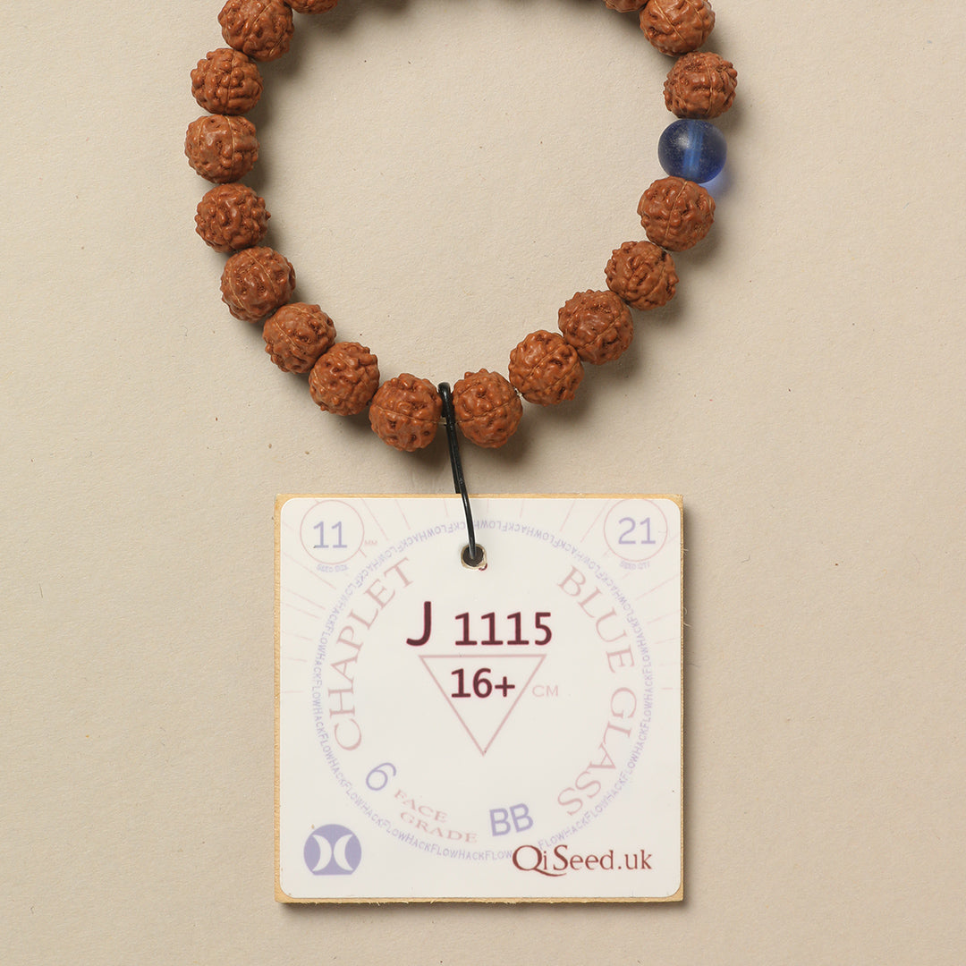 J1115 - Blue Glass Chaplet   16+ cm  M