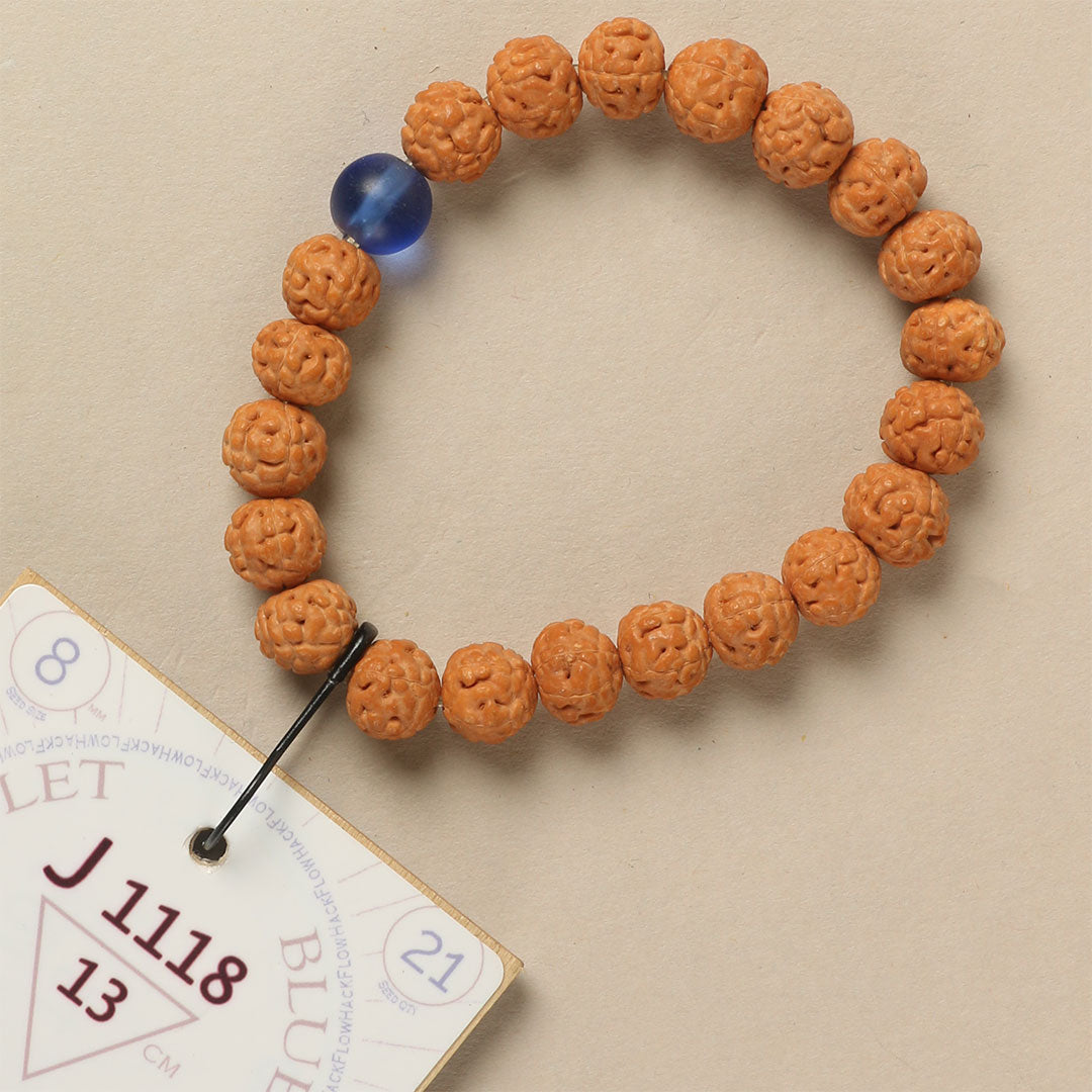 J1118 - Blue Glass Chaplet   13 cm  XS+