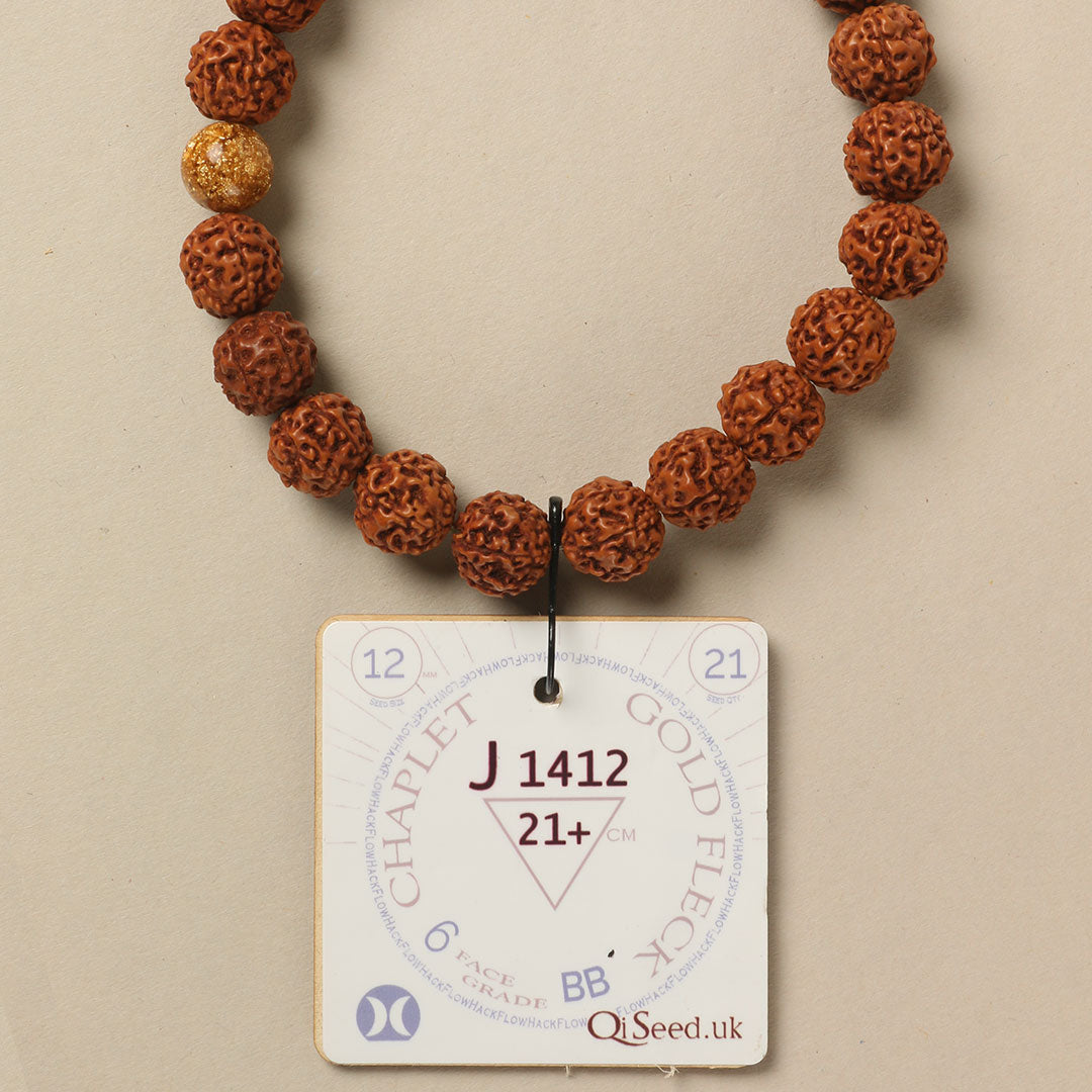 J1412 - Gold Fleck Chaplet   21+ cm  XL+