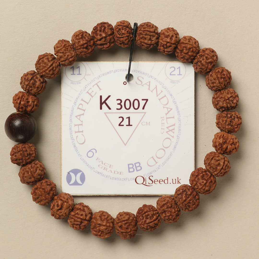 K3007 - Red Sandalwood Chaplet   21 cm  XL+