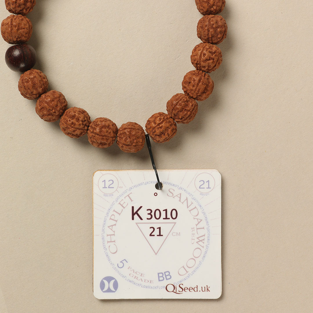 K3010 - Red Sandalwood Chaplet   21 cm  XL+