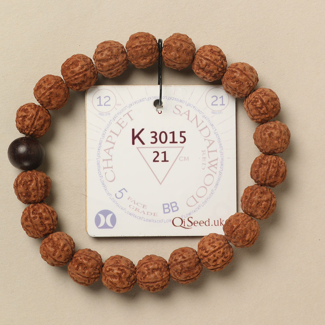 K3015 - Red Sandalwood Chaplet   21 cm  XL+