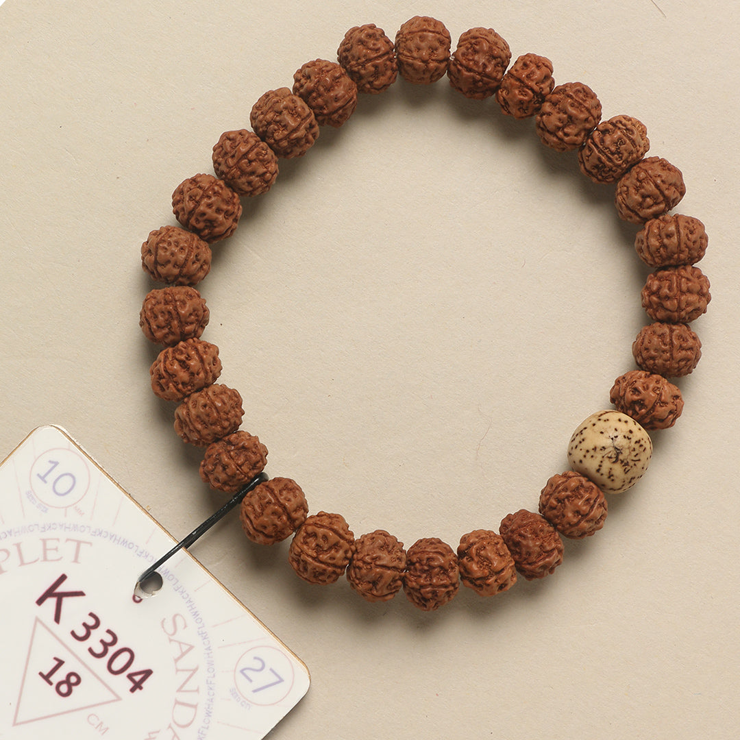 K3304 - White Sandalwood Chaplet   18 cm  L