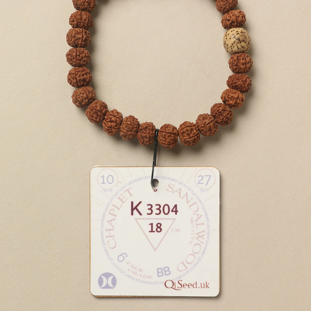 K3304 - White Sandalwood Chaplet   18 cm  L