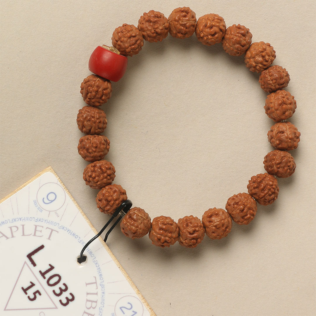 L1033 - Tibetian Red Chaplet   15 cm  S+