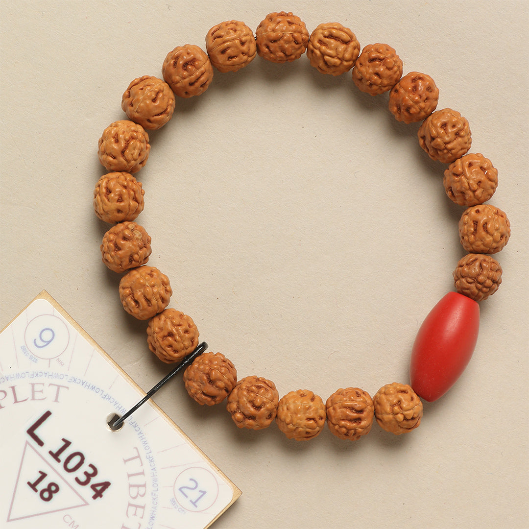 L1034 - Tibetian Red Chaplet   18 cm  L