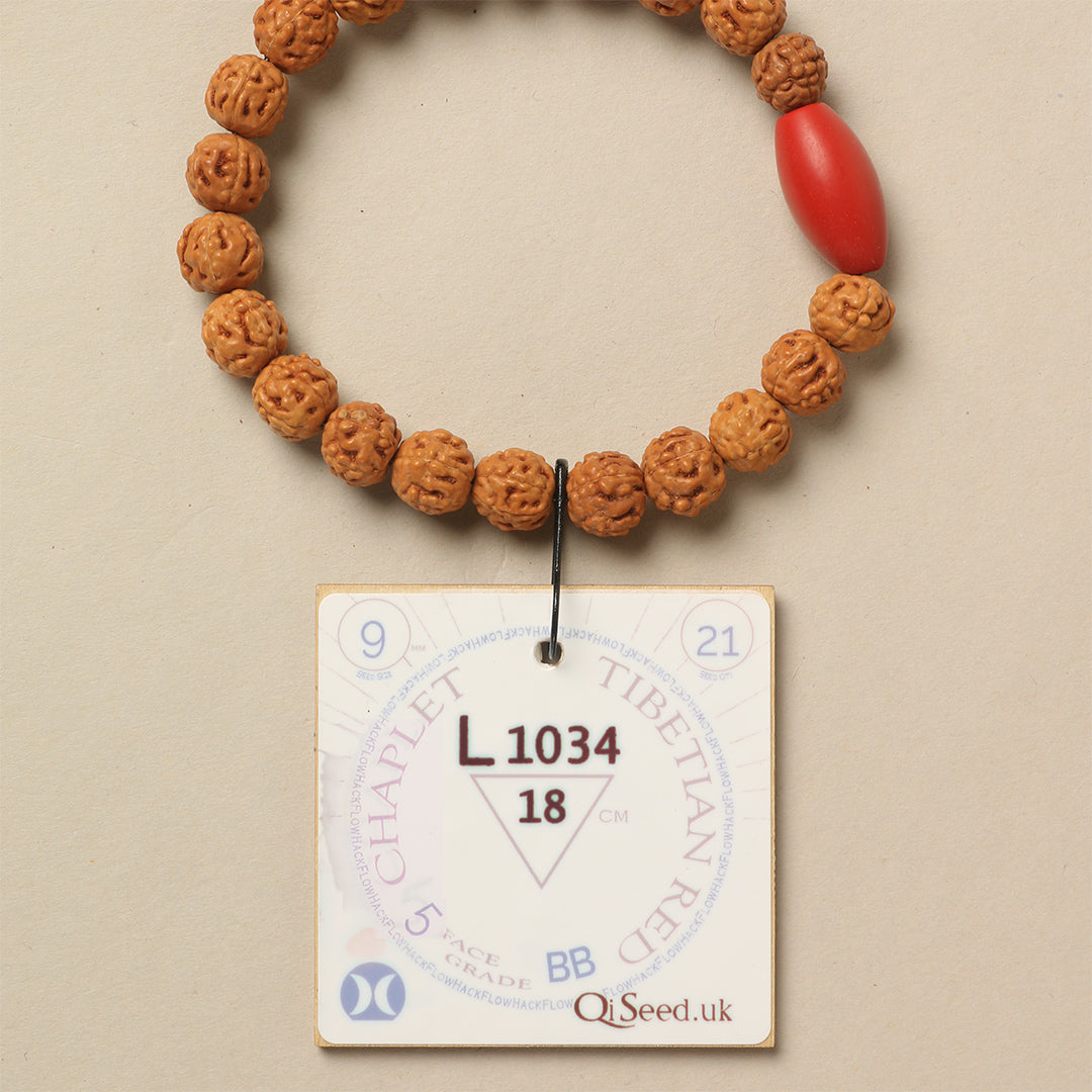 L1034 - Tibetian Red Chaplet   18 cm  L