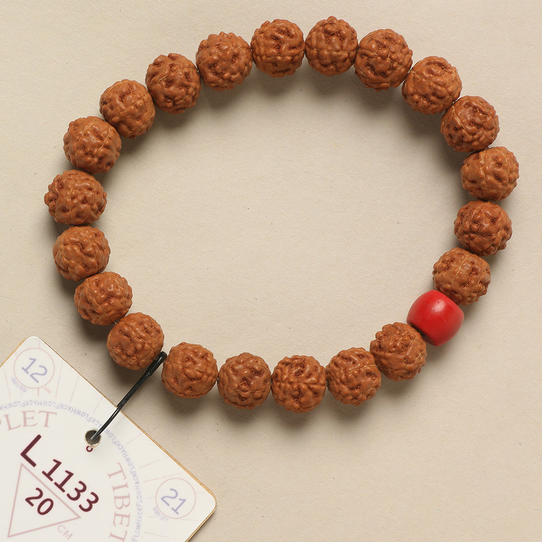 L1133 - Tibetian Red Chaplet   20 cm  XL