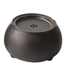 Lotus Rising — Black Dehua Ceramic Jianshui Basin (800ml)