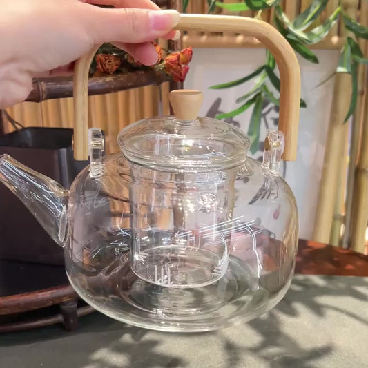 Bamboo — Borosilicate Glass Kettle (1000ml)